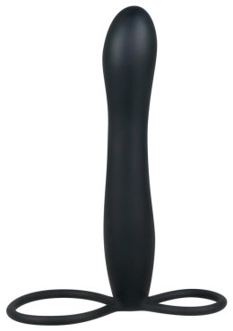 Czarne Silikonowe Dildo Analne z Pętlami