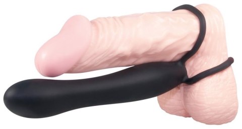 Czarne Silikonowe Dildo Analne z Pętlami