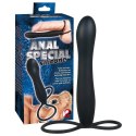 Czarne Silikonowe Dildo Analne z Pętlami