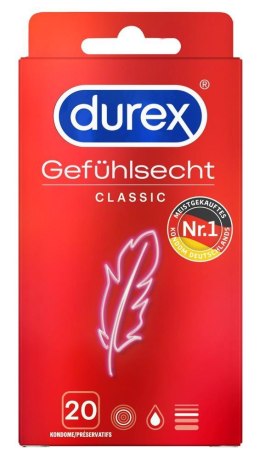 Durex Classic Cienkie dla Intensywnych Doznań, 20 szt.