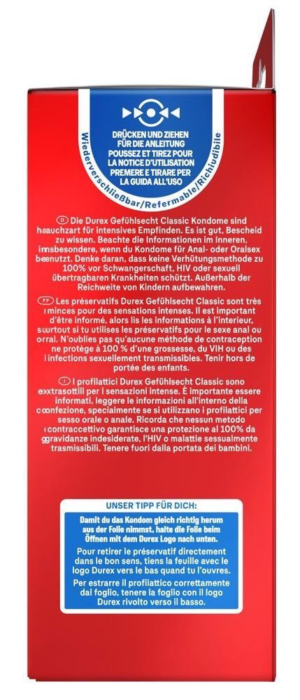 Durex Classic Cienkie dla Intensywnych Doznań, 20 szt.