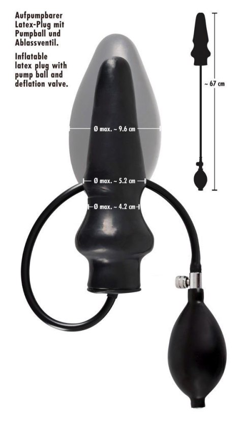 Nadmuchiwalny Lateksowy Plug Analny