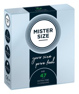 Mister Size 47mm: Idealne dopasowanie (3 szt.) - dla intensywniejszych doznań