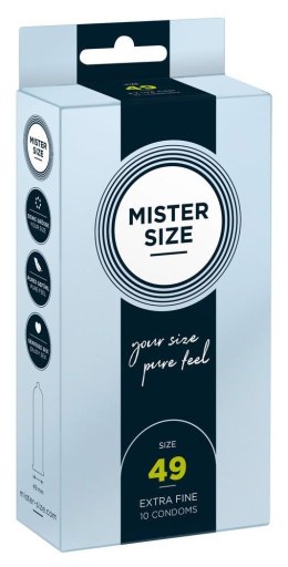 Mister Size 49 mm – Zestaw 10 Cienkich Prezerwatyw