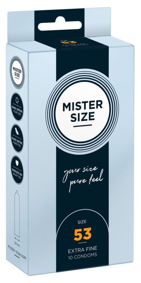 Prezerwatywy Mister Size 53mm, opakowanie 10 sztuk