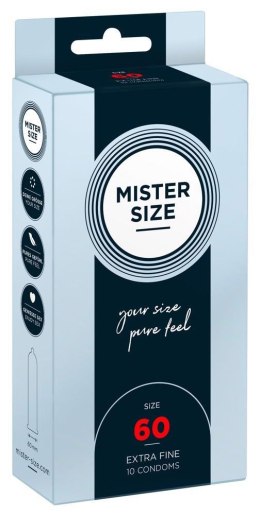 Prezerwatywy Mister Size 60mm, 10 sztuk