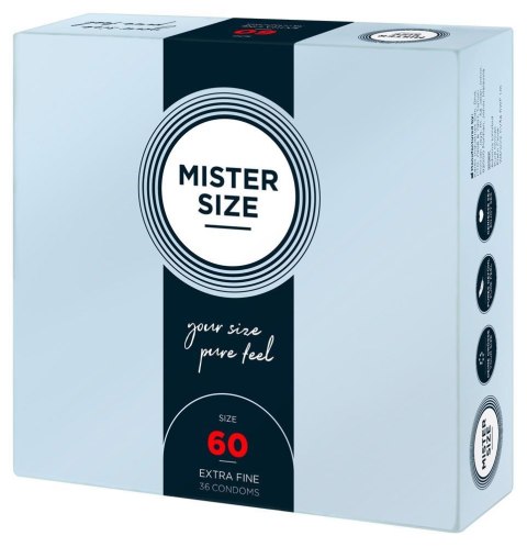 Prezerwatywy Mister Size 60mm – zestaw 36 sztuk