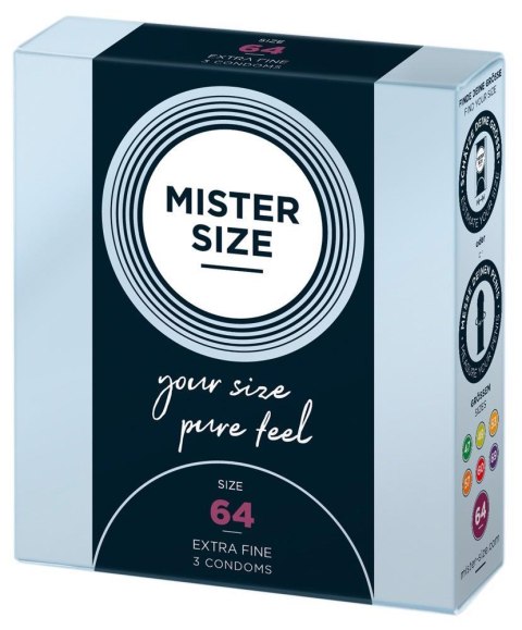 Mister Size – Prezerwatywy 64 mm, zestaw 3 szt.