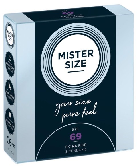 Prezerwatywy Mister Size 69 mm, 3 sztuki