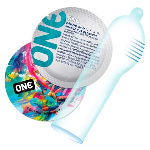 ONE Pleasure Plus – Stymulujące Prezerwatywy, 12 szt.