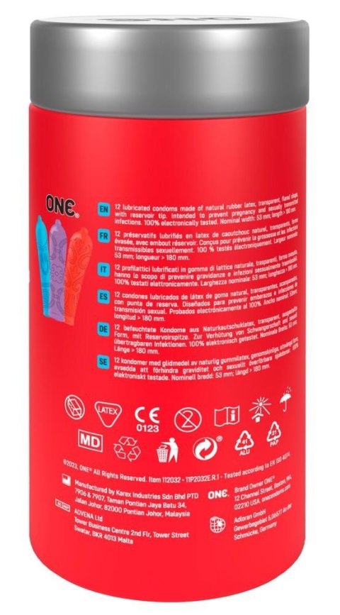 ONE Prezerwatywy Tattoo Touch, 12 szt.