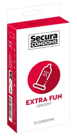 Secura Extra Fun - Prążkowane Prezerwatywy dla Intensywnych Doznań (12 szt.)