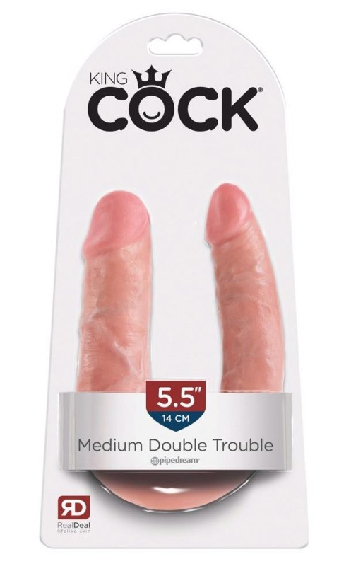 King Cock Double Trouble M – Dildo Podwójnej Rozkoszy