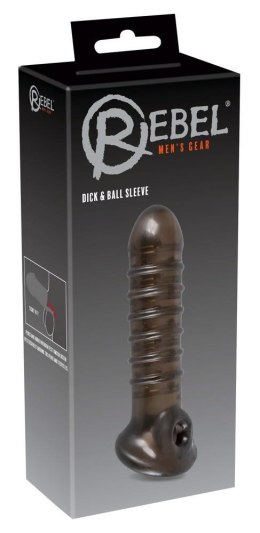 Elegancka Nakładka na Penisa Rebel Dick & Ball Sleeve Dymny
