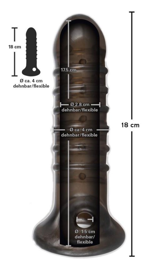 Elegancka Nakładka na Penisa Rebel Dick & Ball Sleeve Dymny
