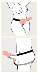 Wydrążone Dildo Strap-On Fetish Fantasy 22,9 cm