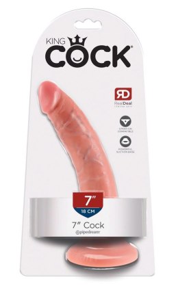 Realistyczne Dildo King Cock 7 cali Flesh