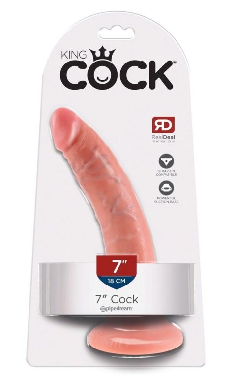 Realistyczne Dildo King Cock 7 cali Flesh