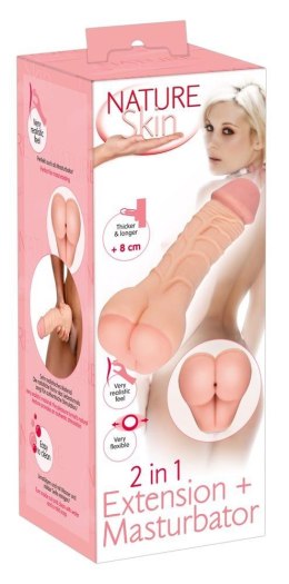 Przedłużka i Masturbator 2w1 Nature Skin