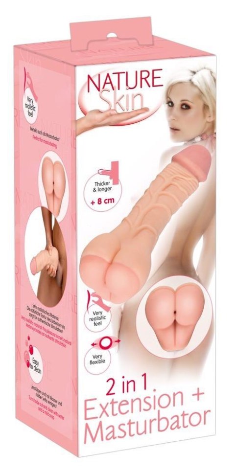 Przedłużka i Masturbator 2w1 Nature Skin