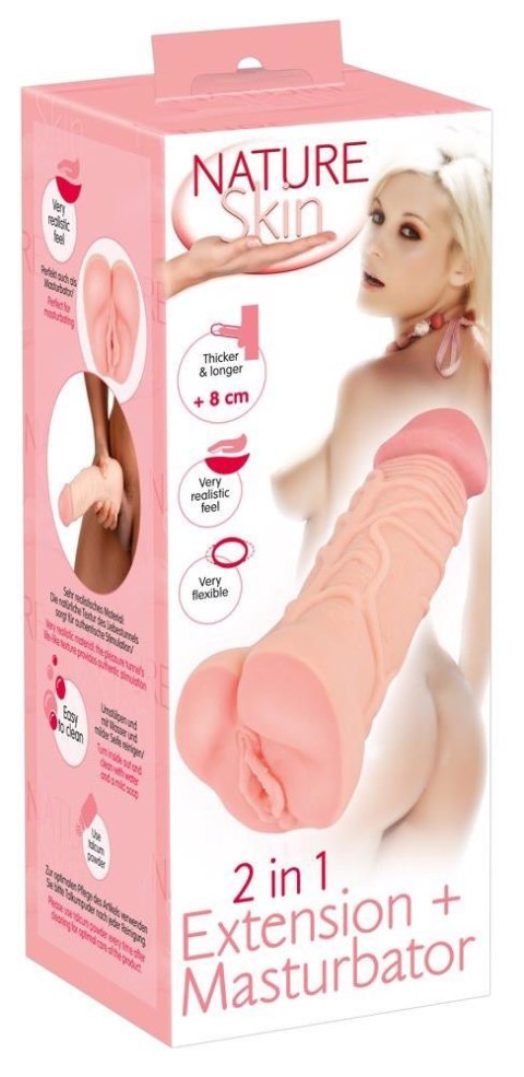 Nature Skin 2w1: Masturbator i Przedłużka