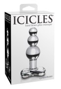 Elegancki Szklany Plug Analny Icicles No. 47 Clear