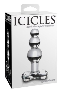 Elegancki Szklany Plug Analny Icicles No. 47 Clear