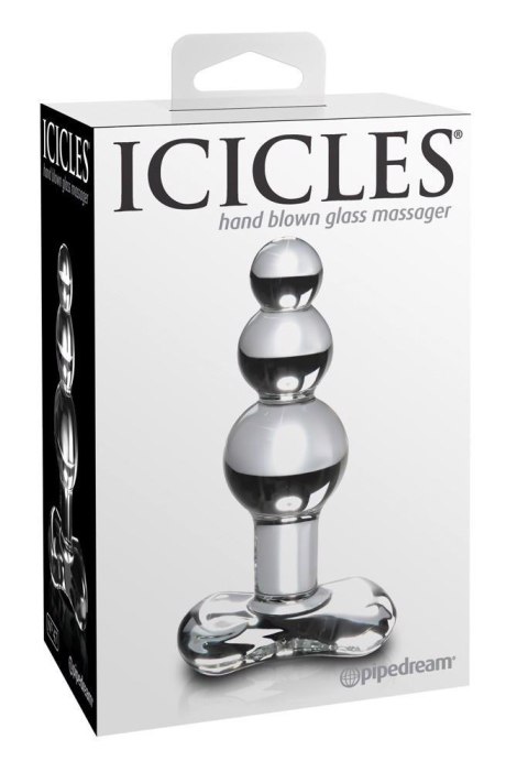 Elegancki Szklany Plug Analny Icicles No. 47 Clear