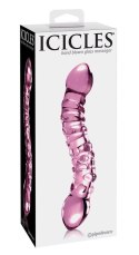 Icicles nr 55 Różowe Dildo Szklane