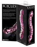 Icicles nr 55 Różowe Dildo Szklane