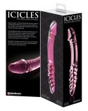 Szklane Dildo Icicles Nr 57, Różowe