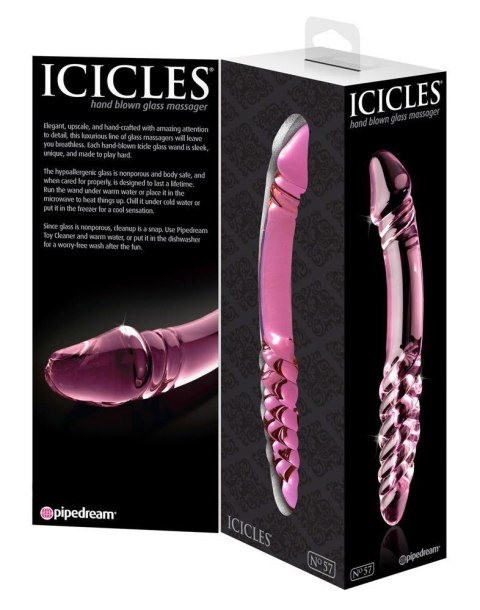 Szklane Dildo Icicles Nr 57, Różowe