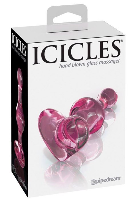 Zmysłowy Szklany Plug Analny Icicles No. 75 Różowy