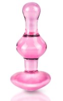 Zmysłowy Szklany Plug Analny Icicles No. 75 Różowy