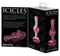 Zmysłowy Szklany Plug Analny Icicles No. 75 Różowy