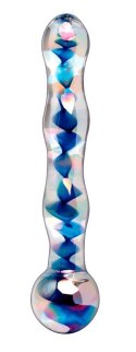 Szklane Dildo Icicles No. 8 Przezroczysto-Niebieskie