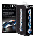 Szklane Dildo Icicles No. 8 Przezroczysto-Niebieskie