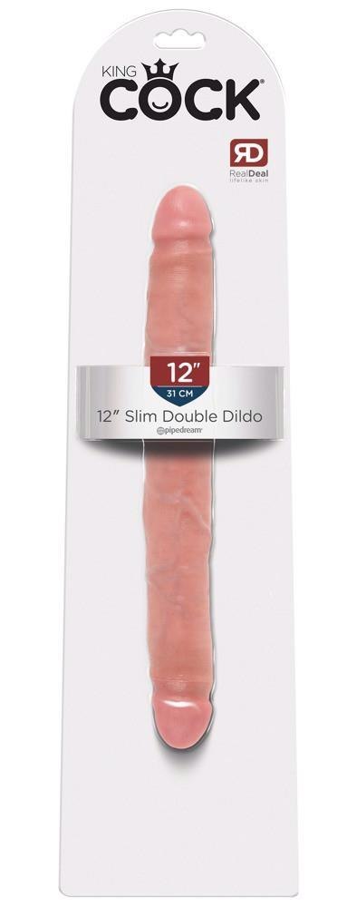 KC 12" Smukłe Dildo Podwójne