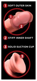 Realistyczne dildo Triple Density z ruchomymi jądrami