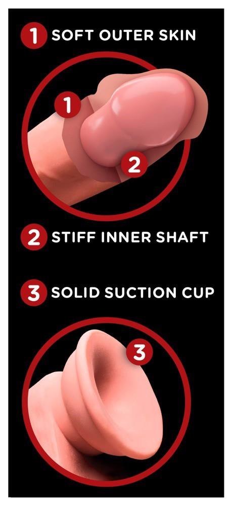 Realistyczne dildo Triple Density z ruchomymi jądrami