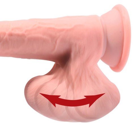 Hiperrealistyczne Dildo TDC z Kołyszącymi Jądrami, 22,8 cm