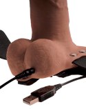 FF 6 Wibrujące Dildo Nakładane typu Strap-On z Jądrami