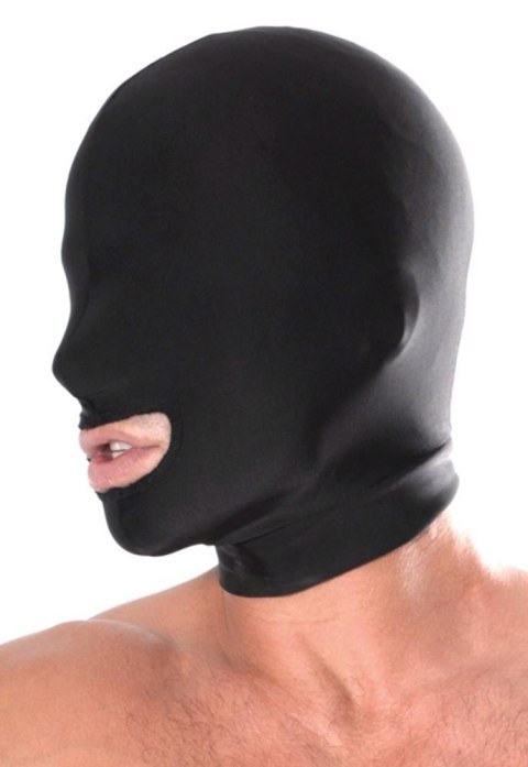 Elegancki Kaptur BDSM ze Spandexu z Otworem na Usta