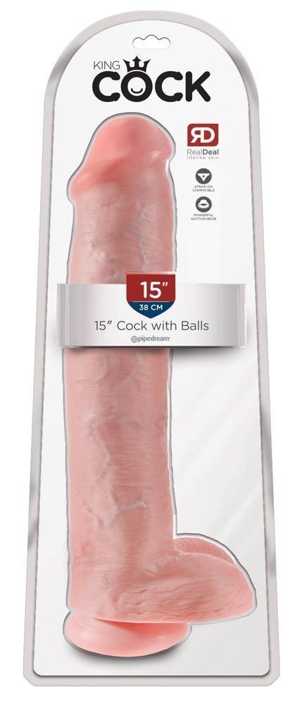 King Cock 15": Gigantyczne, Realistyczne Dildo z Jądrami