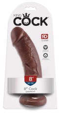 Dildo King Cock Realistyczne 20 cm Brązowe