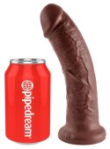 Dildo King Cock Realistyczne 20 cm Brązowe