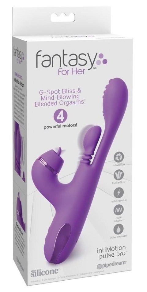 IntiMotion Pulse Pro FFH – Fioletowy, Zmysłowy Wibrator z Podwójną Stymulacją