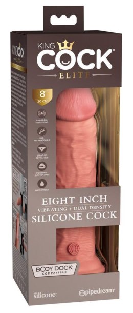 King Cock Elite 8 DD - Realistyczny Wibrator z Wibracjami o Podwójnej Gęstości