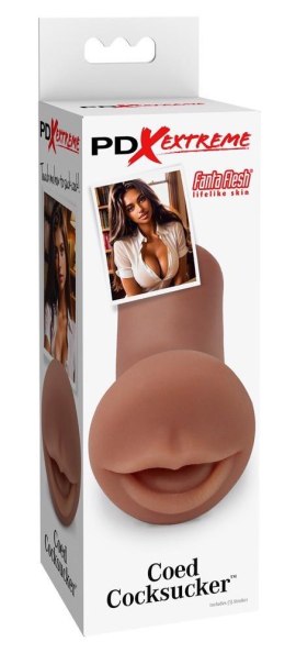 PDXE Masturbator do Stymulacji Oralnej 'Brown'