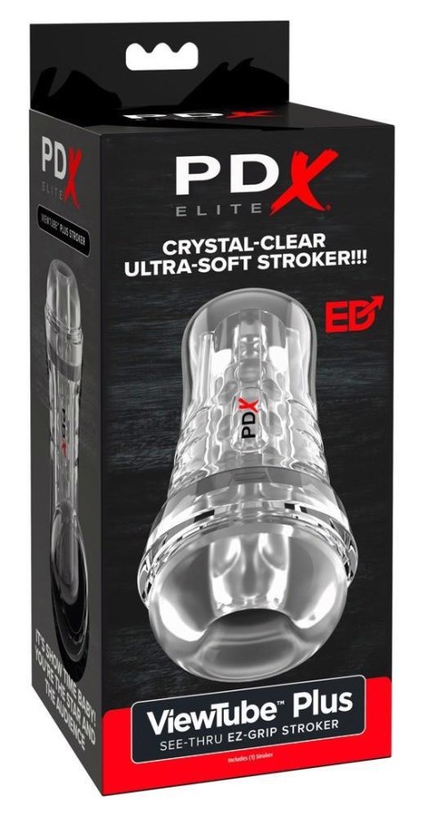 PDXE ViewTube EZ-Grip Stroker: Przezroczysty Masturbator z Pewnym Chwytem